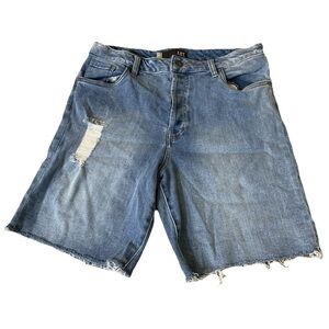 KUT From The Kloth Long‎ Jean Short Women Sz 10 Margot High Rise Buttonfly 30x8